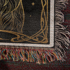 🐾 Woven blanket tarot card - Labrador Retriever Golden Headshot