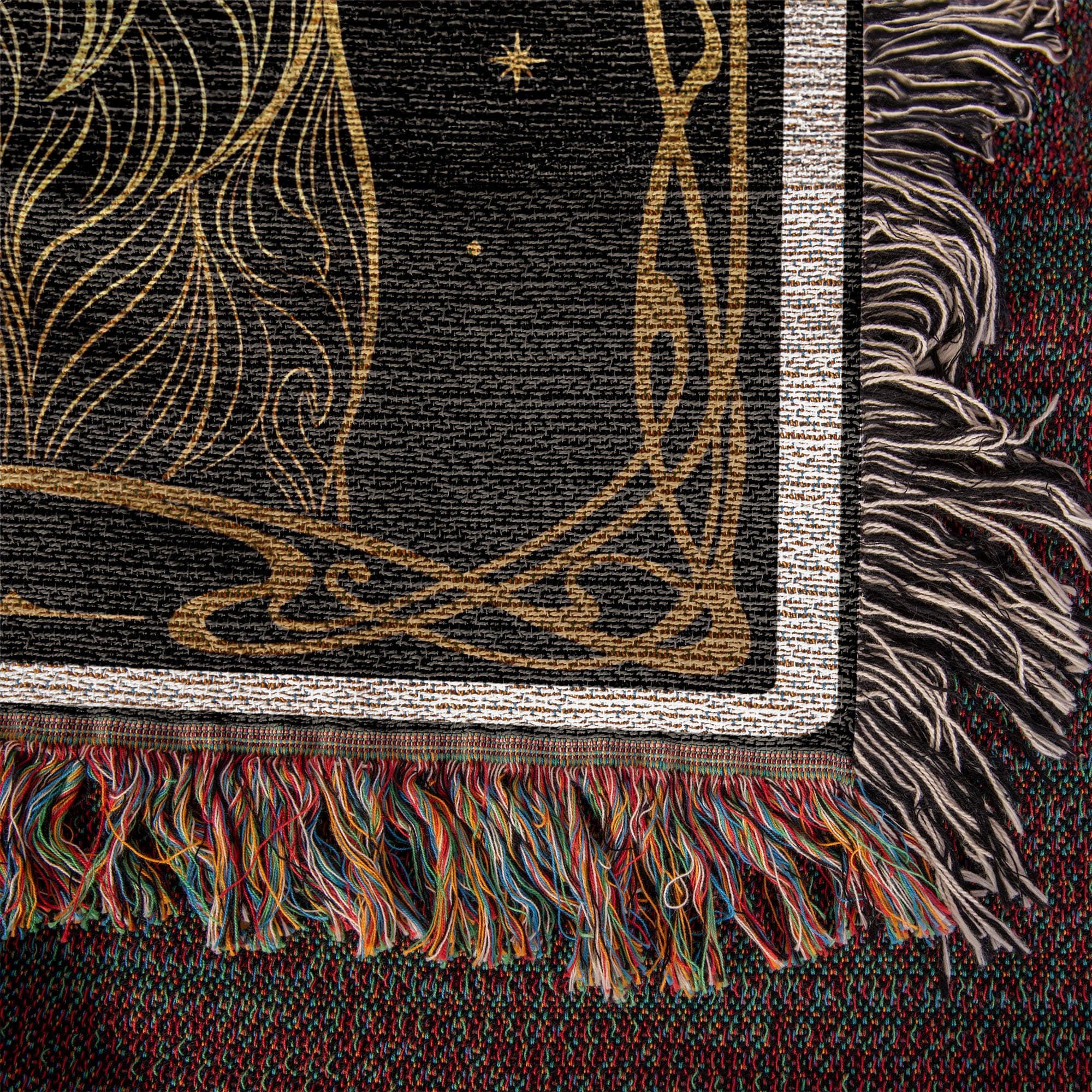 🐾 Woven blanket tarot card - Labrador Retriever Golden Headshot