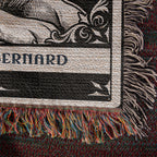 🐾 Woven Blanket Tarot Card - Saint Bernard Black & White