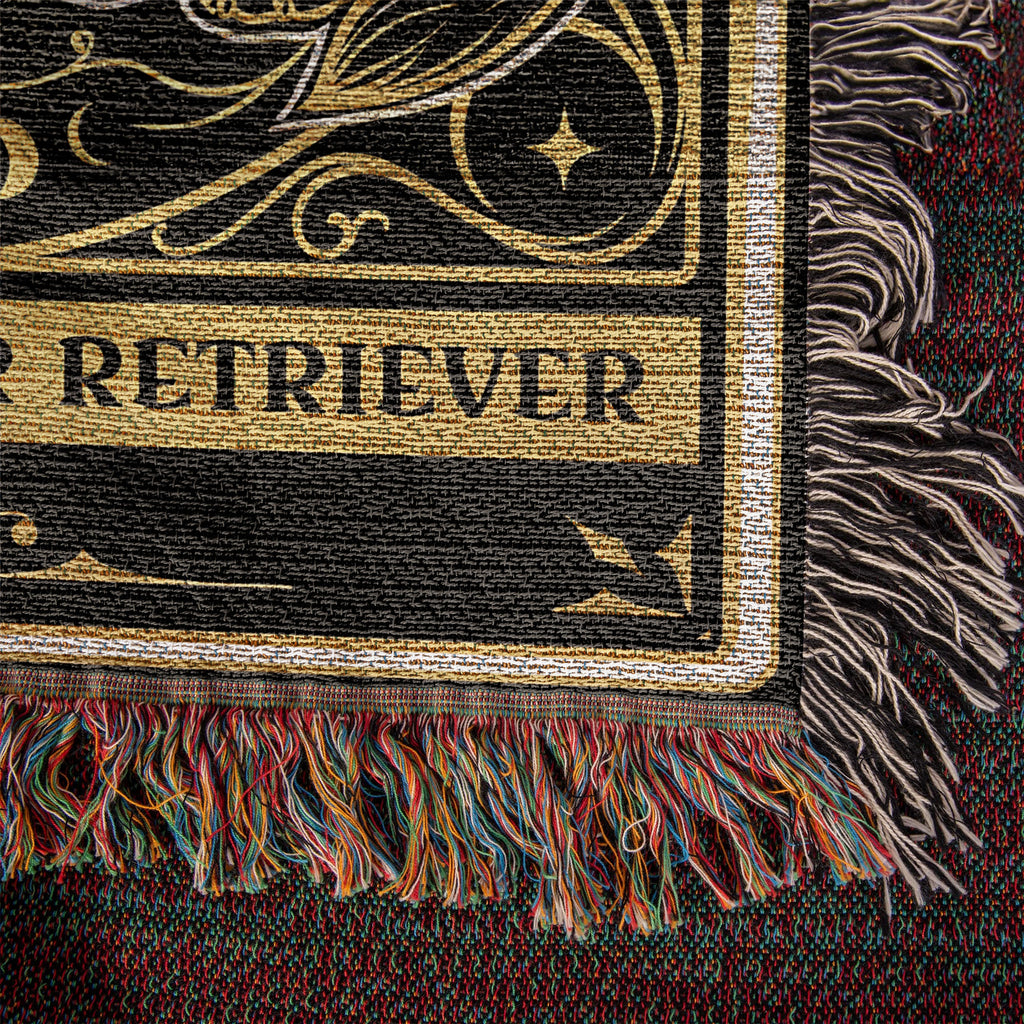 🐾 Woven Blanket tarot card - Labrador Retriever Gold & Black