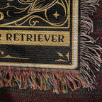 🐾 Woven Blanket tarot card - Labrador Retriever Gold & Black