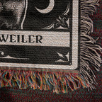 🐾 Woven Blanket Tarot Card - Rottweiler B&W