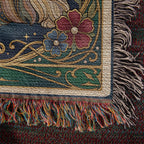 🐾 Woven Blanket Tarot Card - Shih Tzu Stained Glass