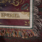 🐾 Woven Blanket Tarot Card - French Spaniel Laying Down
