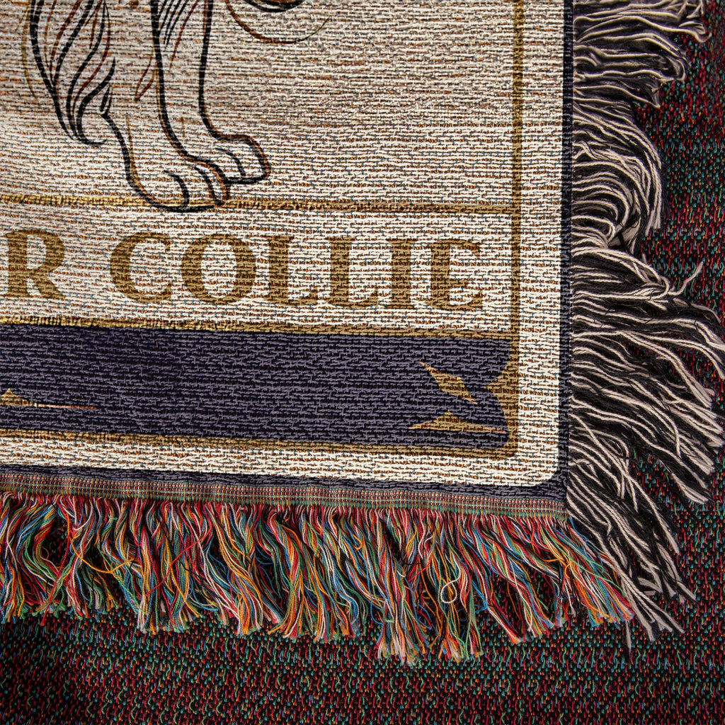🐾 Woven Blanket Tarot Card - Border Collie Celestial