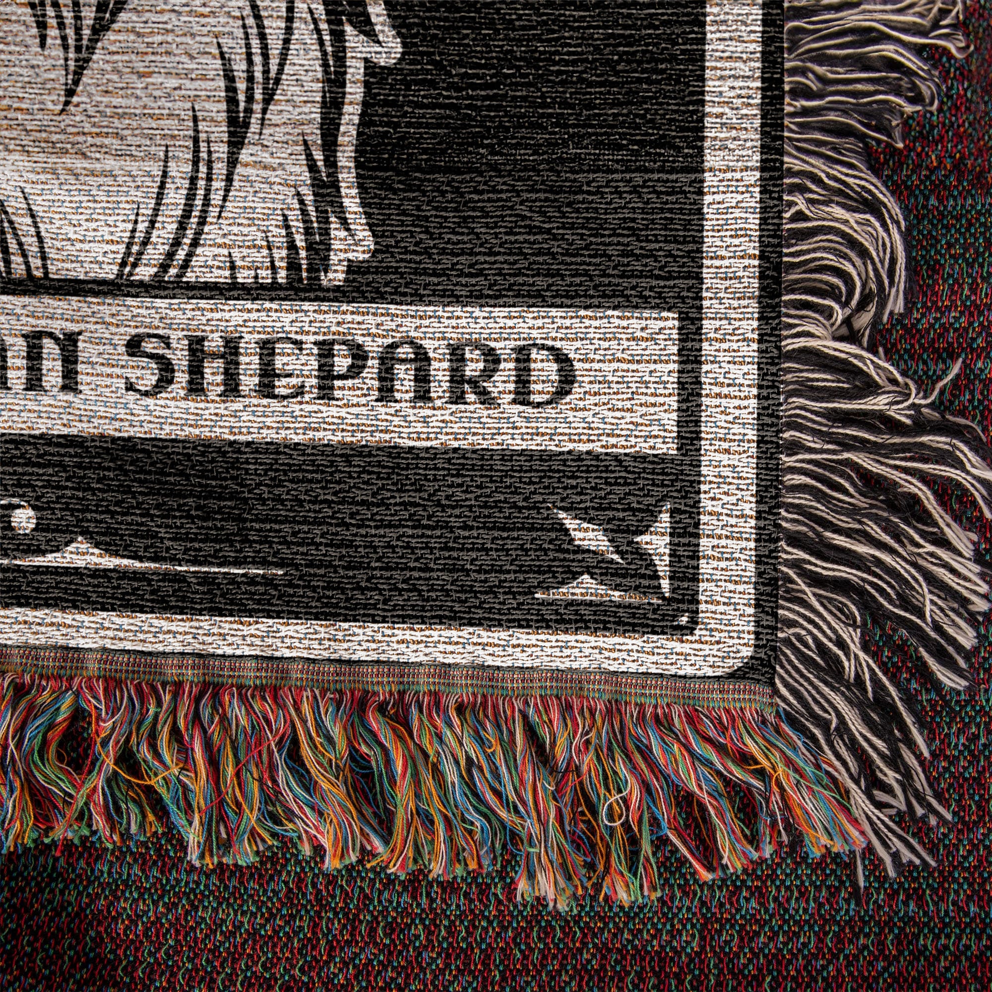 🐾 Woven Blanket Tarot Card - Australian Shepard Black and White