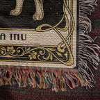 🐾 Woven Blanket Tarot Card - Shiba Imu Gold and Black