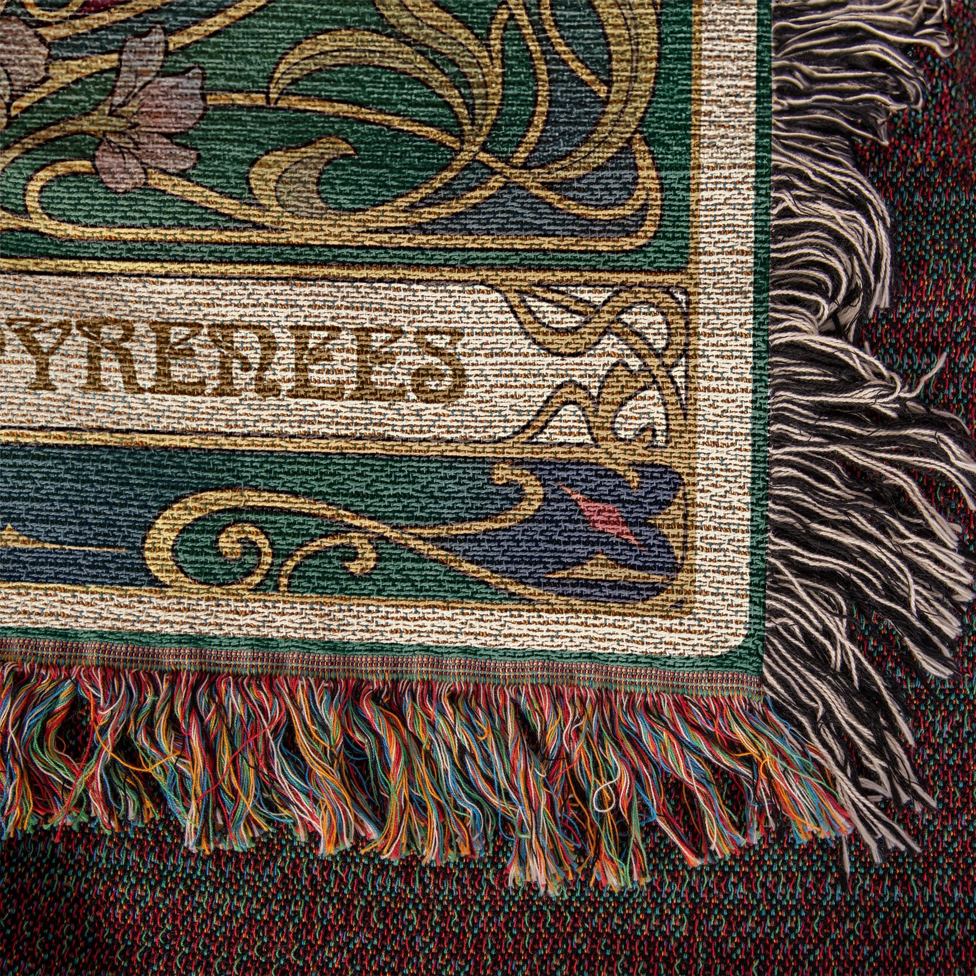 🐾 Woven Blanket Tarot Card Great Pyrenees Lillies