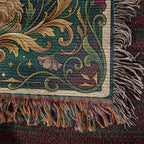 🐾 Woven Blanket Tarot Card - Golden Doodle Lillies