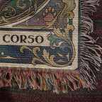 🐾 Woven Blanket Tarot Card- Cane Corso Flowers