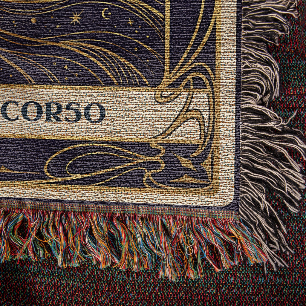🐾 Woven Blanket Tarot Card - Cane Corso Celestial