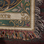 🐾 Woven Blanket Tarot Card - Boxer Jumping