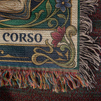 🐾 Woven Blanket Tarot Card - Cane Corso Stained Glass