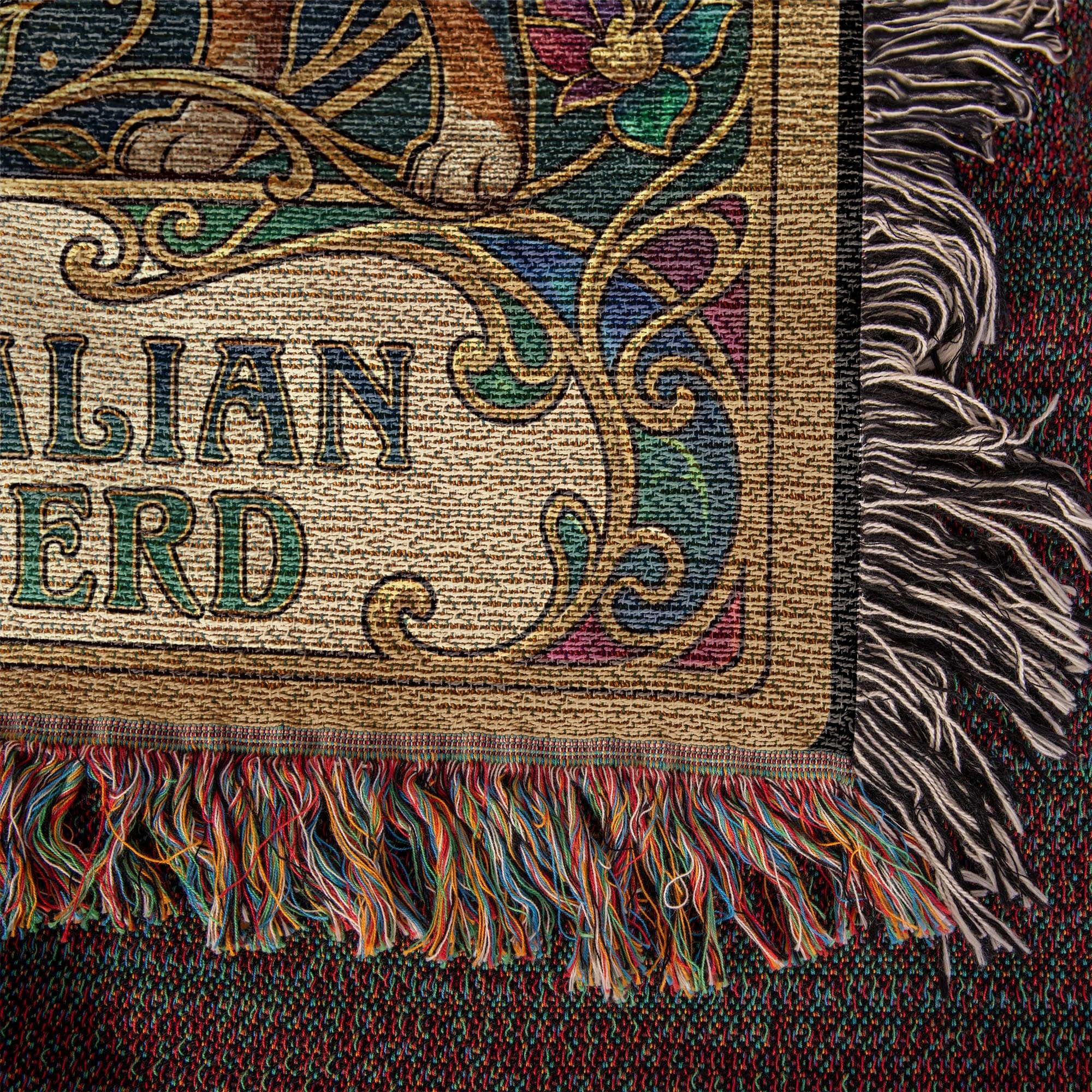 🐾 Woven Blanket Tarot Card - Australian Shepard Art Deco