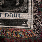 🐾 Woven Blanket Tarot Card - Great Dane Black and White