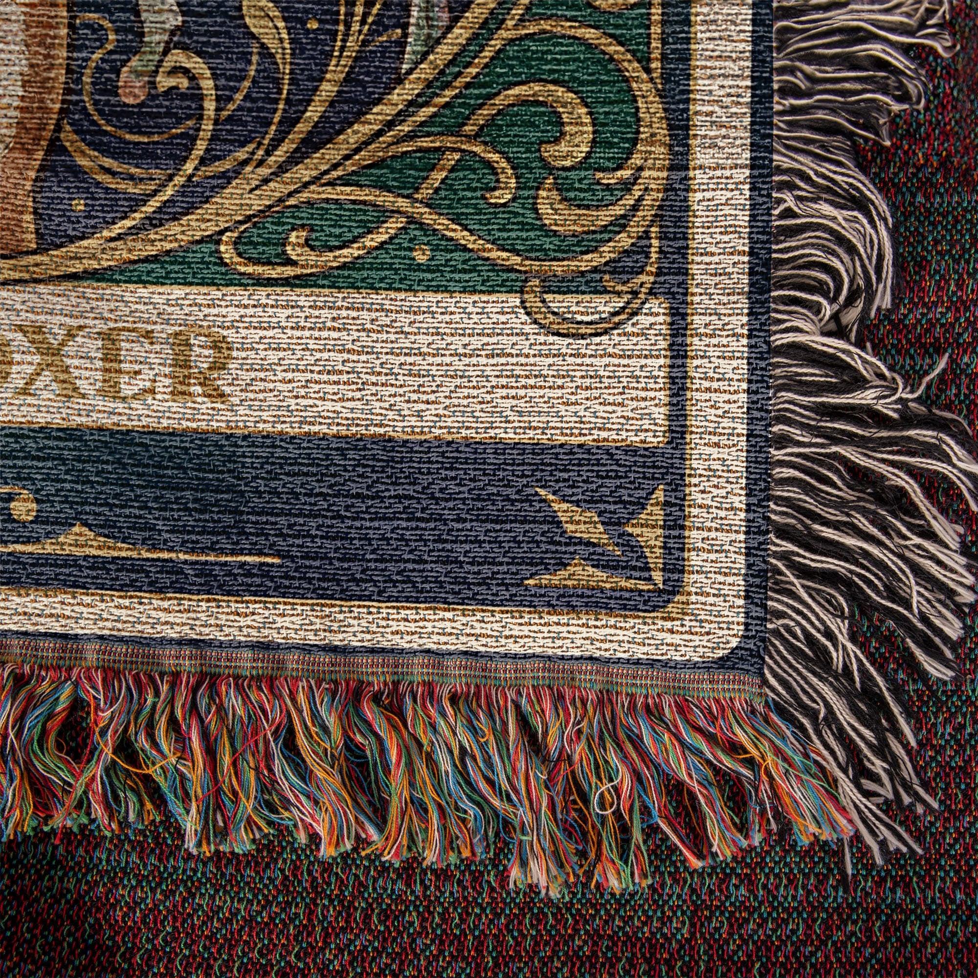 🐾 Woven Blanket Tarot Card - Boxer Portrait