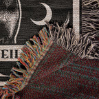 🐾 Woven Blanket Tarot Card - Rottweiler B&W