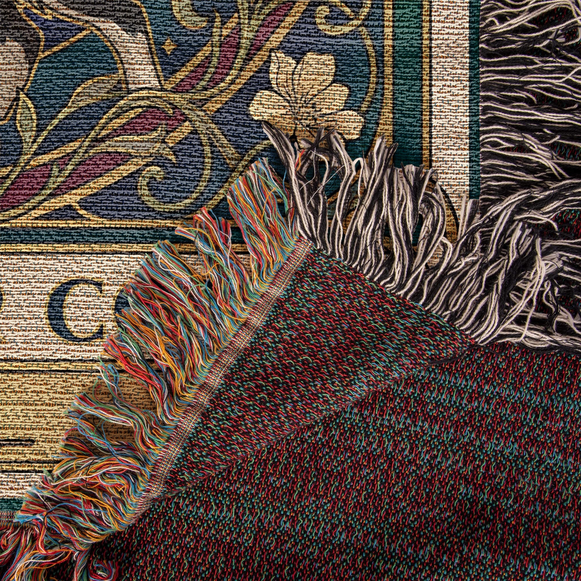 🐾 Woven Blanket Tarot Card - Border Collie