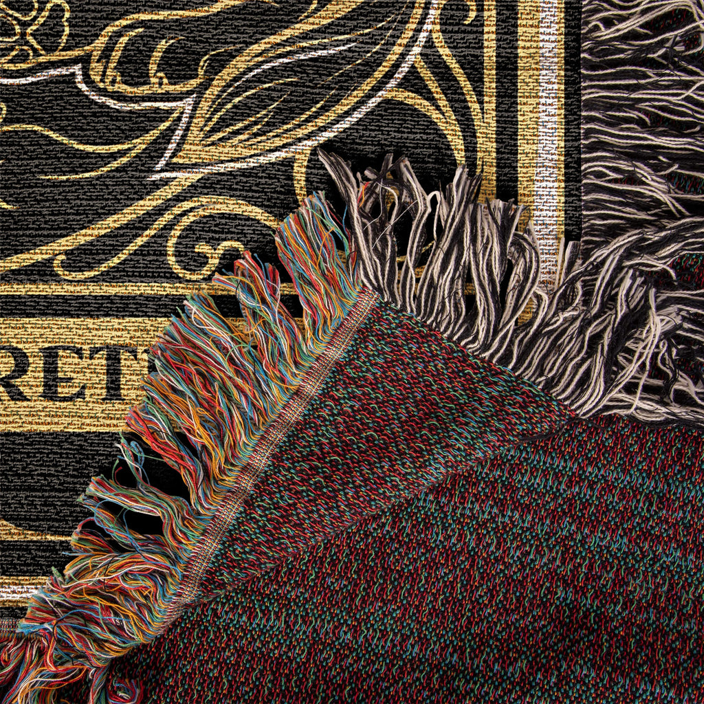 🐾 Woven Blanket tarot card - Labrador Retriever Gold & Black