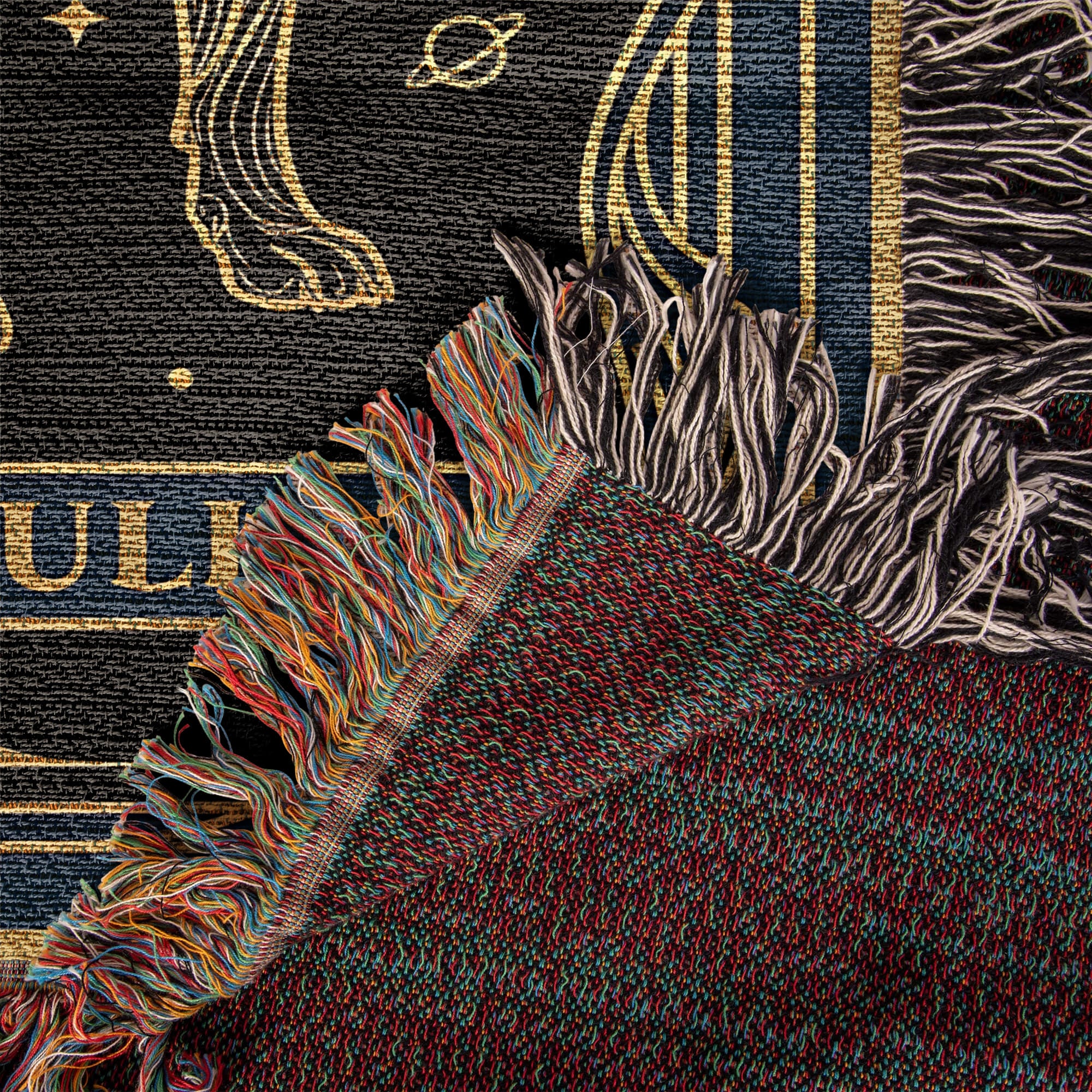 🐾 Woven blanket tarot card - Pitbull Celestial