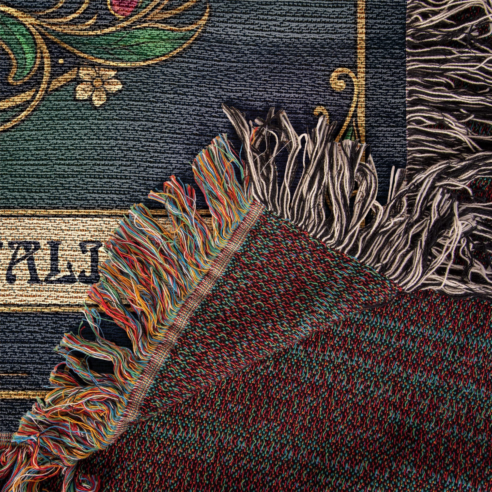 🐾 Woven Blanket Tarot Card - Belgian Malinois Emerald