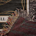 🐾 Woven Blanket Tarot Card - Pitbull Celestial Head Shot