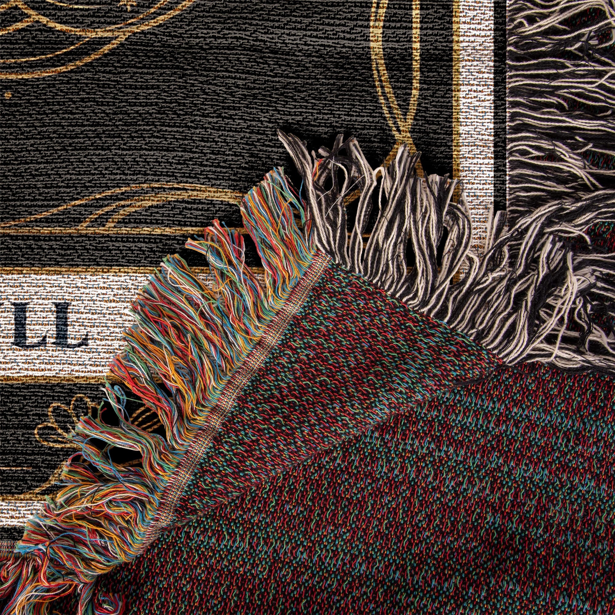 🐾 Woven Blanket Tarot Card - Pitbull Celestial Head Shot