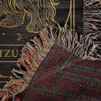 🐾  Woven Blanket Tarot Card - Shih Tzu Black and Gold