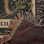 🐾 Woven Blanket Tarot Card - Rottweiler B&W II