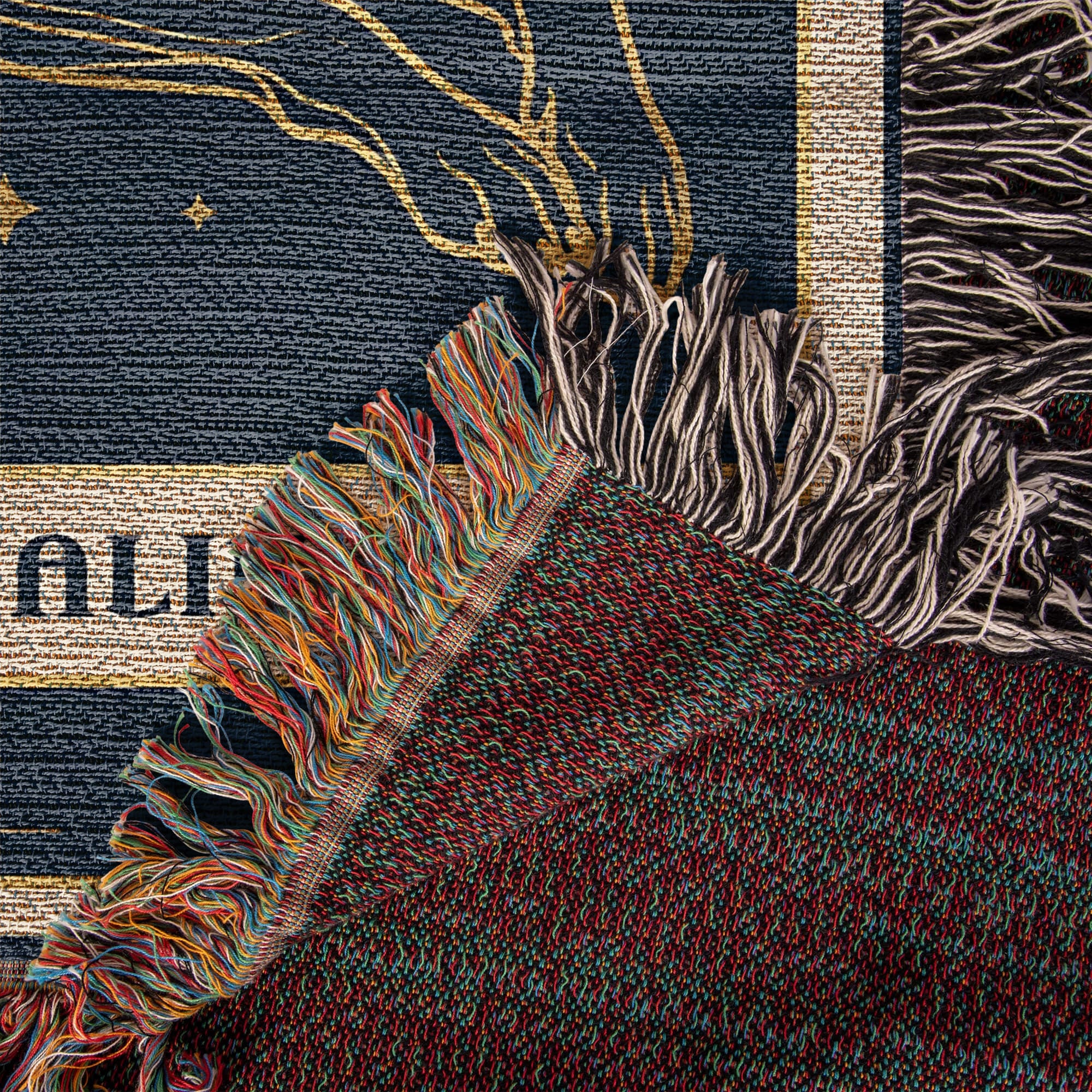 🐾 Woven Blanket Tarot Card - Belgian Malinois Celestial