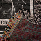 🐾 Woven Blanket Tarot Card - Boxer Black & White