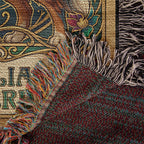 🐾 Woven Blanket Tarot Card - Australian Shepard Art Deco