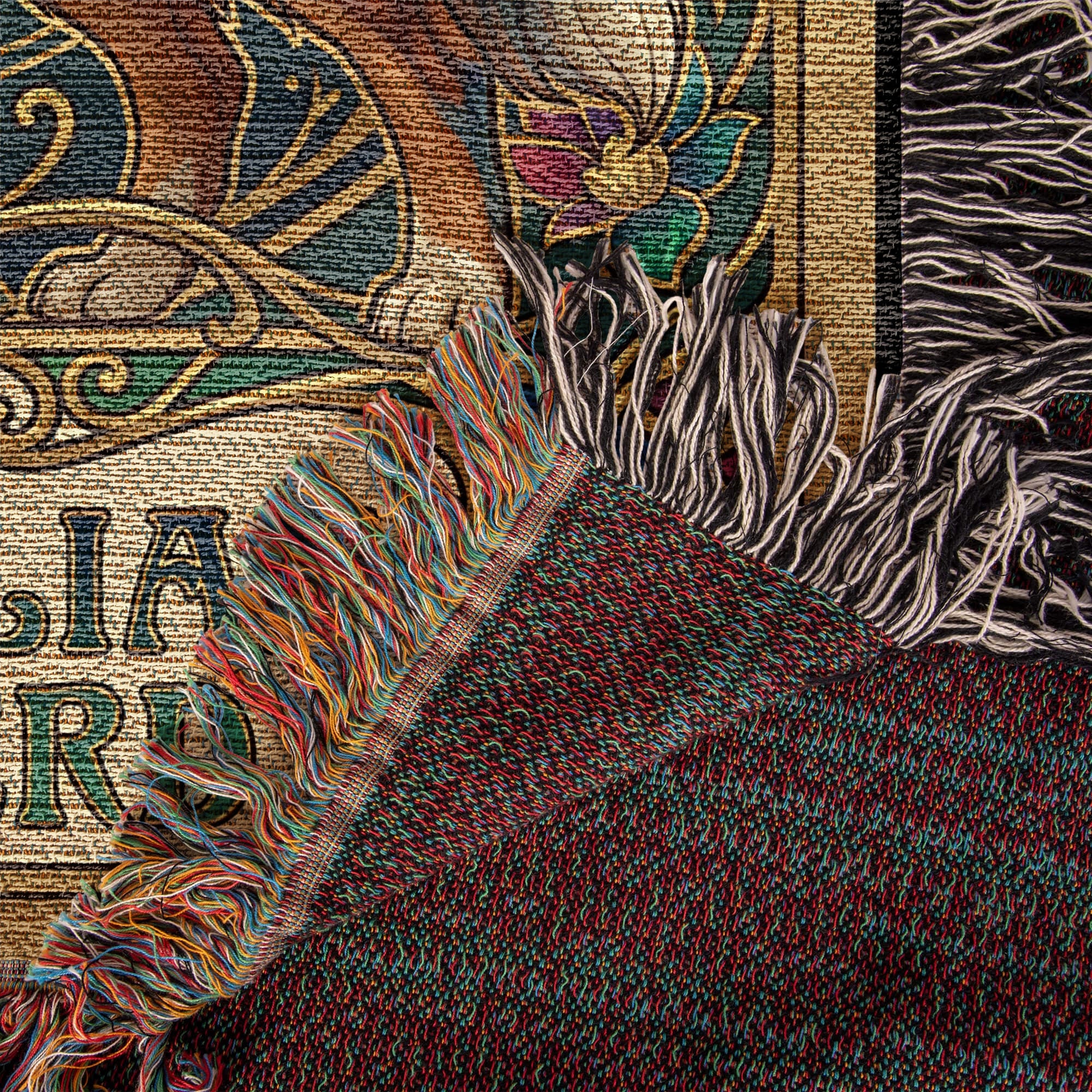 🐾 Woven Blanket Tarot Card - Australian Shepard Art Deco