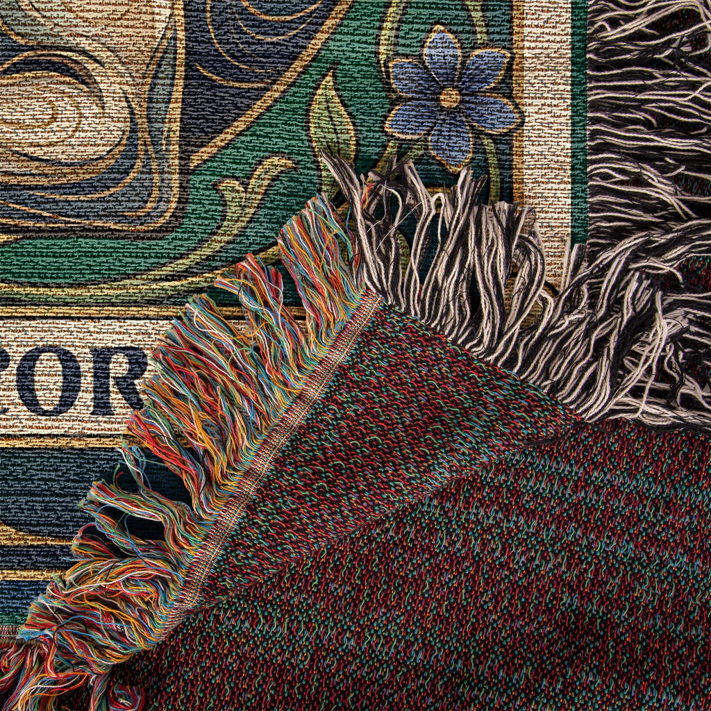 🐾 Woven Blanket Tarot Card - Cane Corso Stained Glass