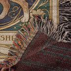 Australian Shepherd Art Nouveau Tarot Woven Blanket - Heirloom Cotton Throw