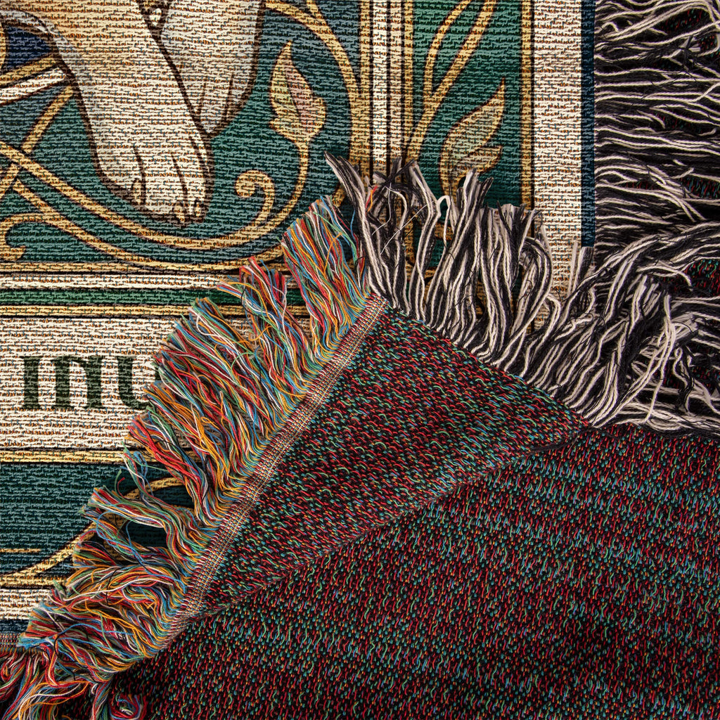 🐾 Woven Blanket Tarot Card - Shiba Imu Stained Glass