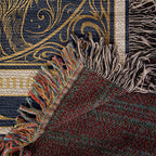 🐾 Woven Blanket Tarot Card Pomeranian Gold & Black