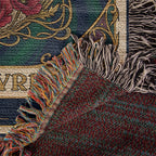 🐾 Woven Blanket Tarot Card - Great Pyrenees Roses