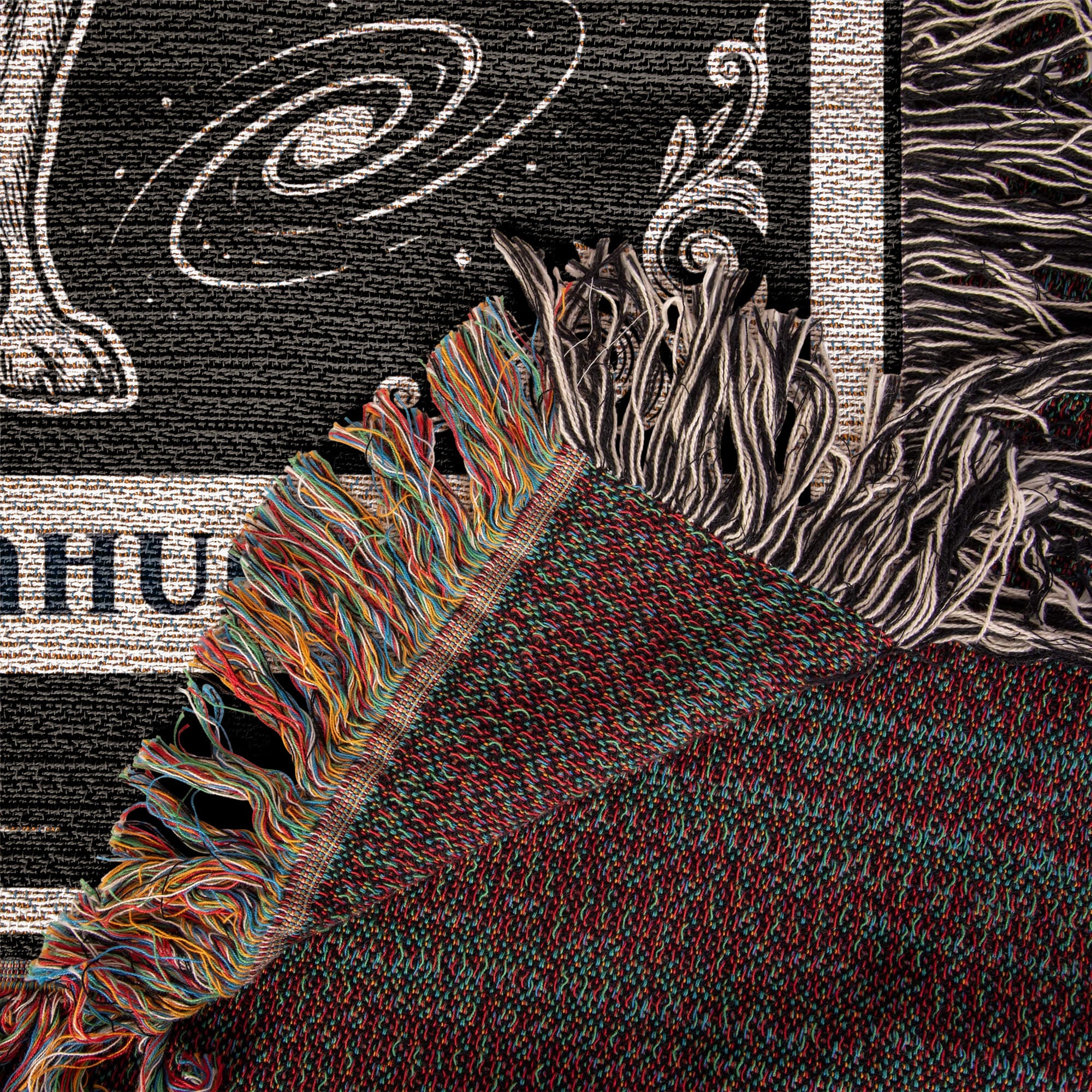 🐾 Woven Blanket Tarot Card - Chihuahua Black and White edition