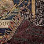 🐾 Woven Blanket Tarot Card - Golden Doodle Stained Glass