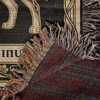 🐾 Woven Blanket Tarot Card - Shiba Imu Gold and Black