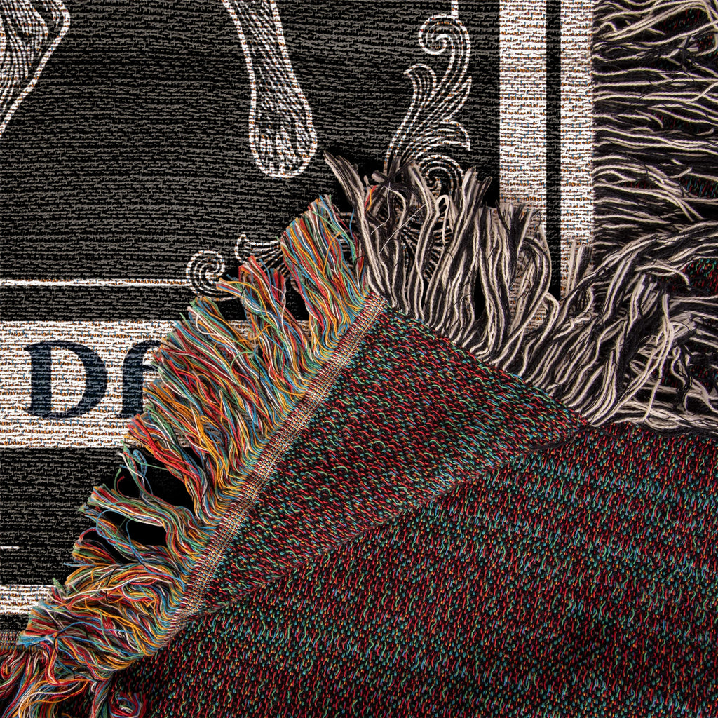 🐾 Woven Blanket Tarot Card - Great Dane Black and White