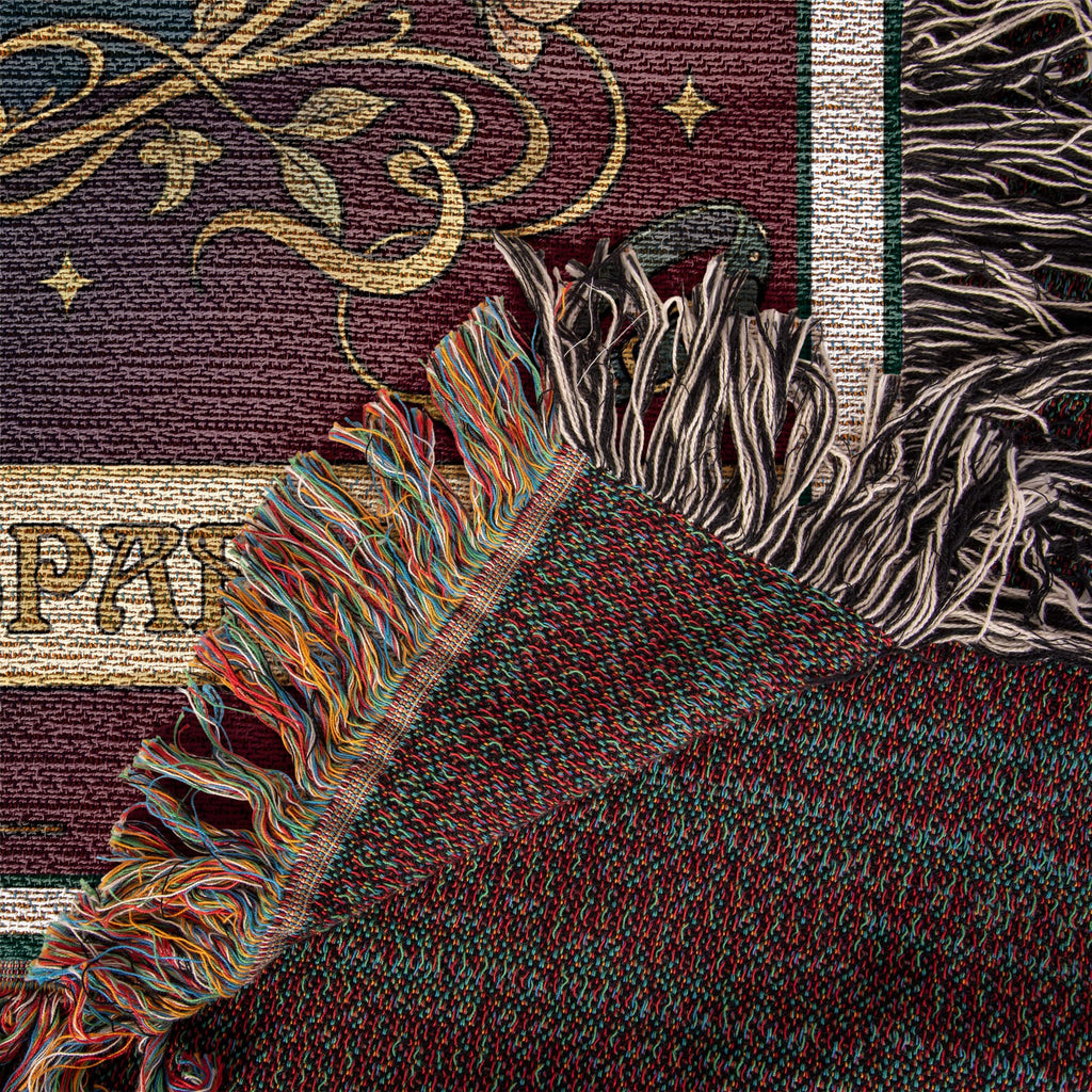 🐾 Woven Blanket Tarot Card - French Spaniel Laying Down