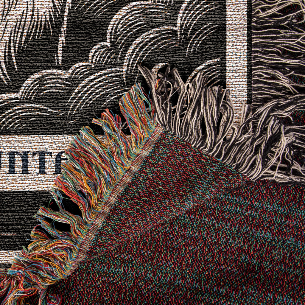 🐾 Woven Blanket Tarot Card - Bernese Mountain Dog - Black & White