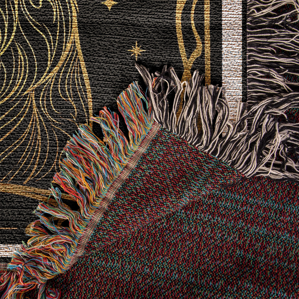 🐾 Woven blanket tarot card - Labrador Retriever Golden Headshot