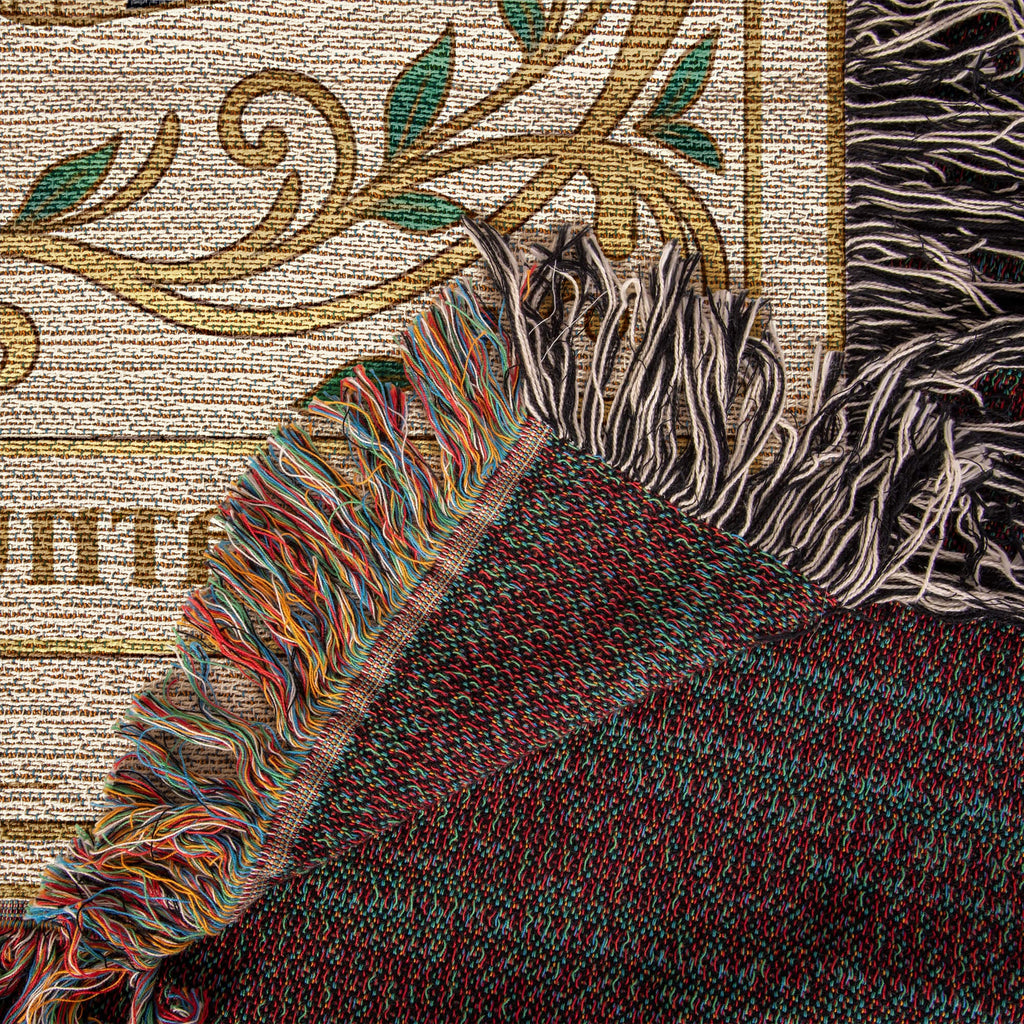 🐾 Woven Blanket Tarot Card - Bernese Mountain Dog - Flowers