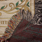 🐾 Woven Blanket Tarot Card - Bernese Mountain Dog - Flowers