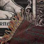 🐾 Woven Blanket Tarot Card - Saint Bernard Black & White