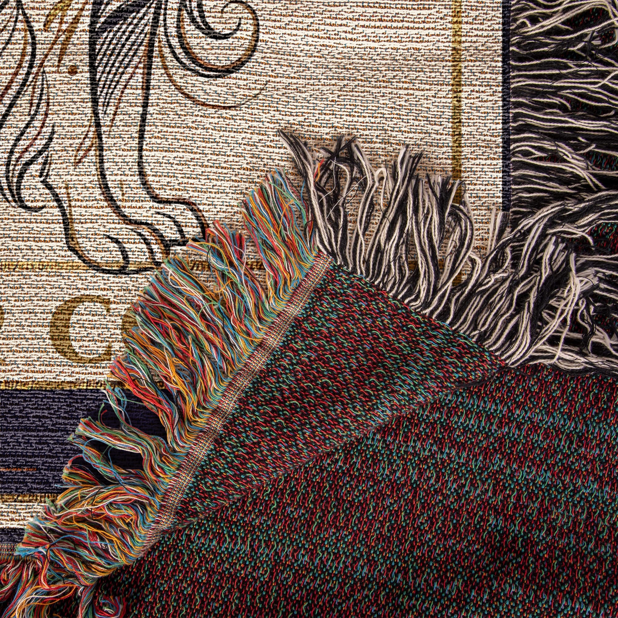 🐾 Woven Blanket Tarot Card - Border Collie Celestial