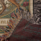 🐾 Woven Blanket Tarot Card - Belgian Malinois Stained Glass